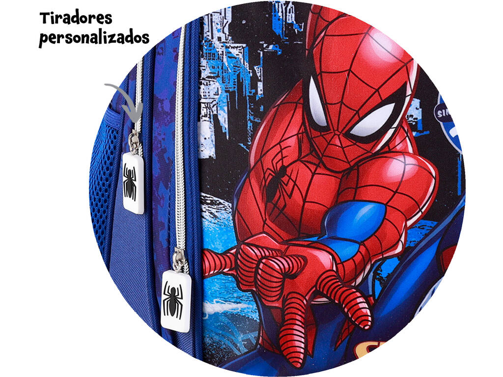 Spiderman Mochila Doble Compartimento Adaptable a Carro de Toybags T434-132