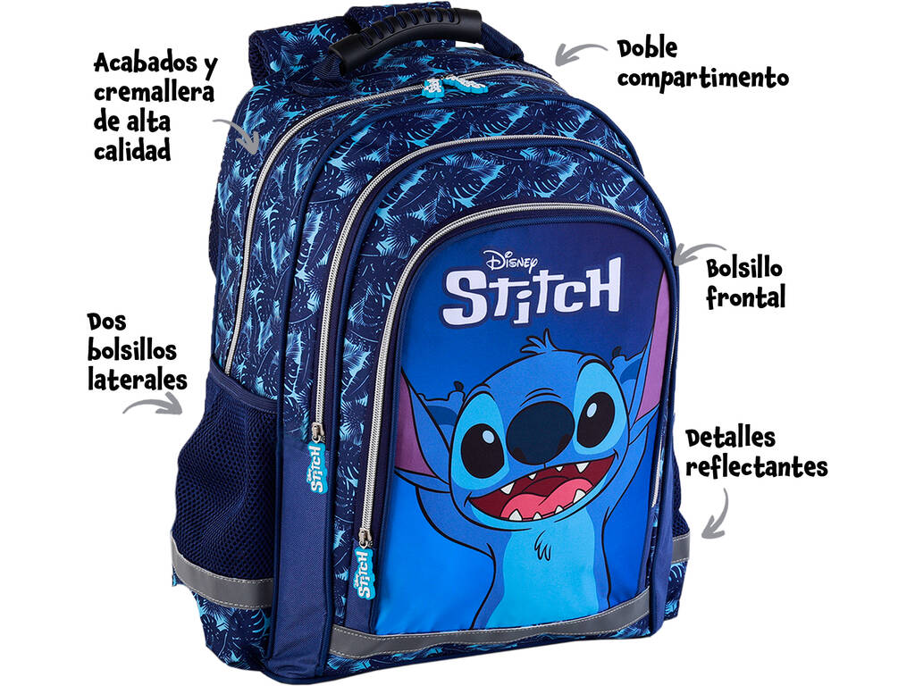 Stitch Zaino Doppio Scompartimento Adattabile al Trolley di Toybags T434-134