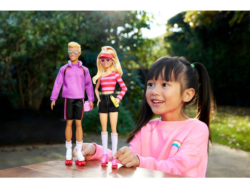 Babie y Ken 65 Aniversario Pack Patinadores Con Accesorios de Mattel HXK90