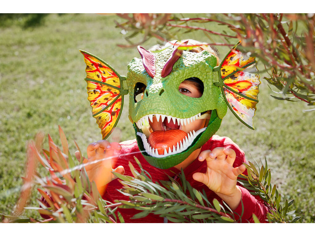 Jurassic World Chasos Theory Mask Dilophosaurus Venomous Launch Mattel HXF55