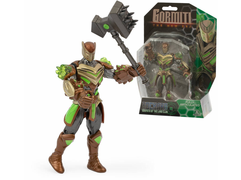 Gormiti The New Era Figura de 15 cm Héroe con Arma Famosa GRV20000