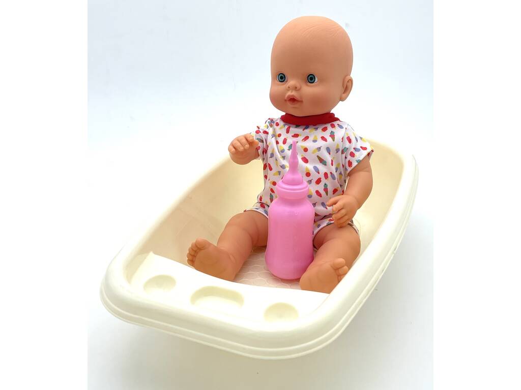 35 cm große Pipí Babypuppe mit Badewanne und Fläschchen