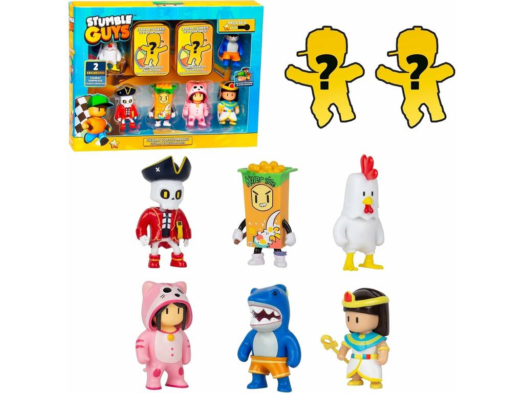 Stumble Guys Pack de 8 Figuras