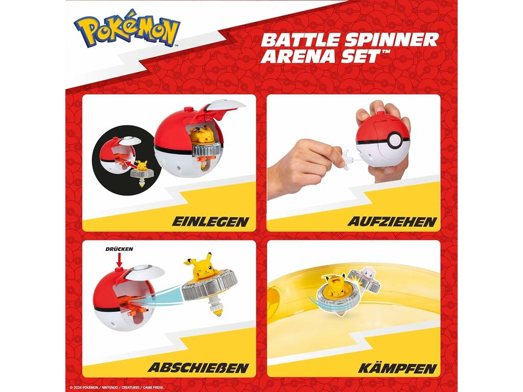 Pokémon Battle Spinner Arena Set avec Pikachu et Mew Bizak 63224403