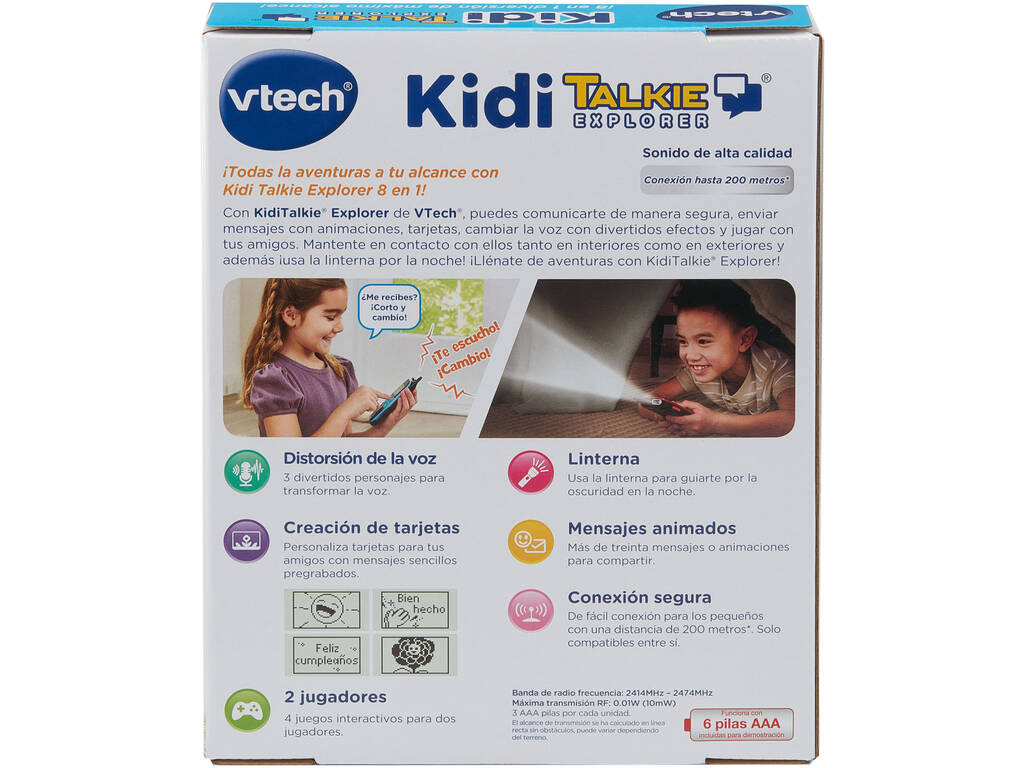 Kidi Talkie Explorer 8 en 1 Azul y Rojo Vtech