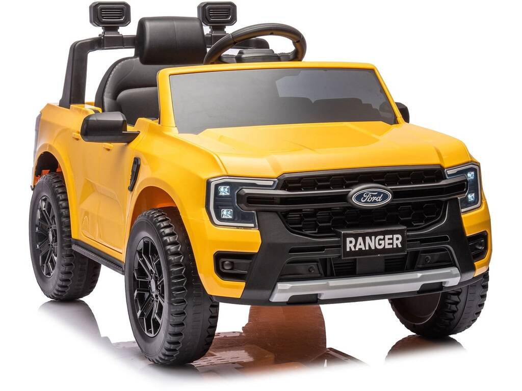 Coche Descapotable Ford Ranger Amarillo de 12V con Radio Control