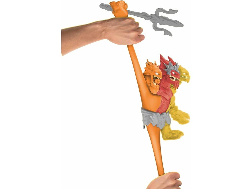 Heroes Of Goo Jit Zu Stretch Zu Strikers Figure King Hydra Lava Fury 3 en 1