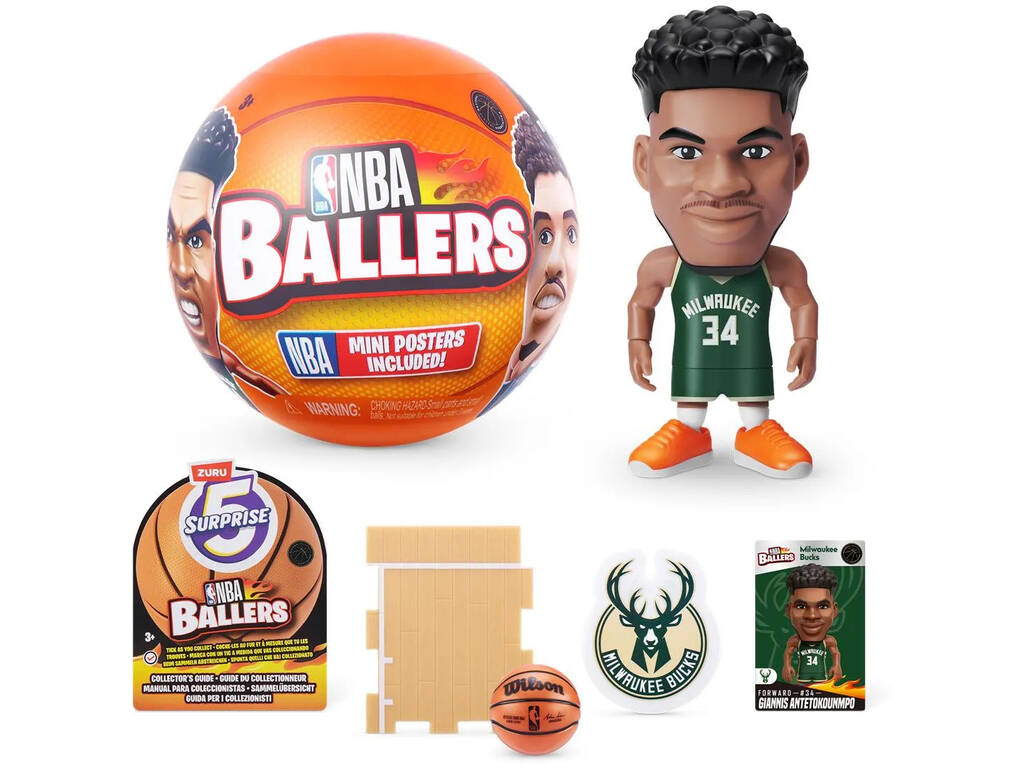 5 figurines surprises NBA Ballers Zuru 11025790