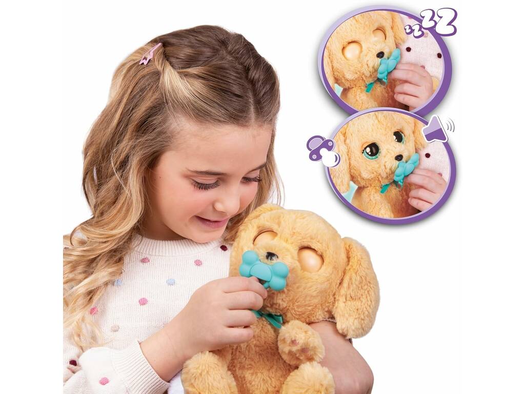 Jouet peluche interactif Baby Paws Labrador