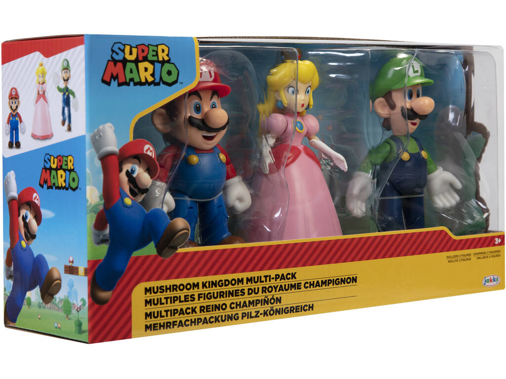 Super Mario Multipack Regno dei Funghi con 3 figure da 10 cm