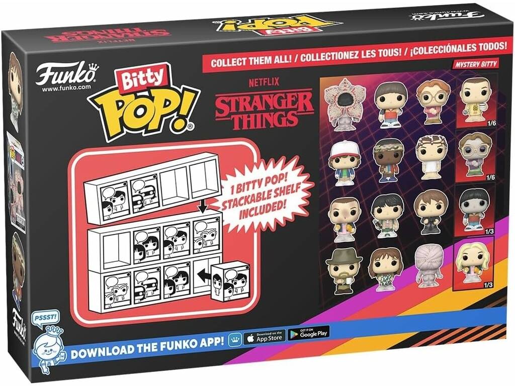 Funko Pop Bitty Stranger Things Pack 4 Mini Figuras con Hopper