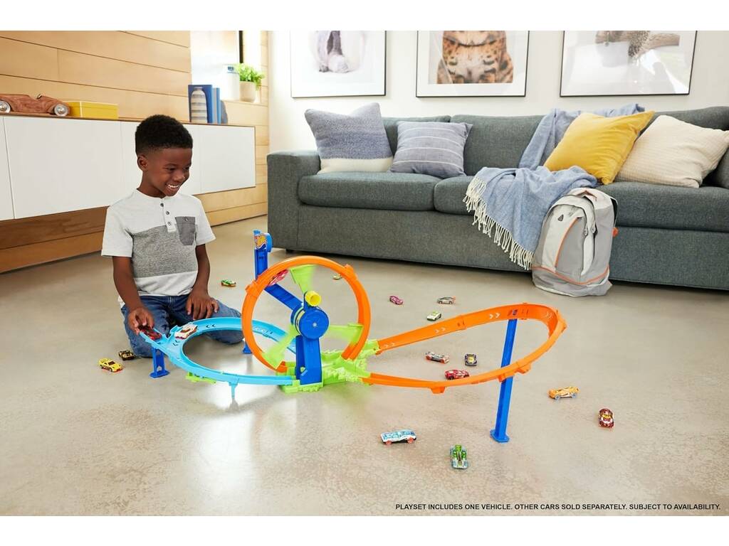 Hot Wheels Stunt Tracks Circuito Reto Turbina