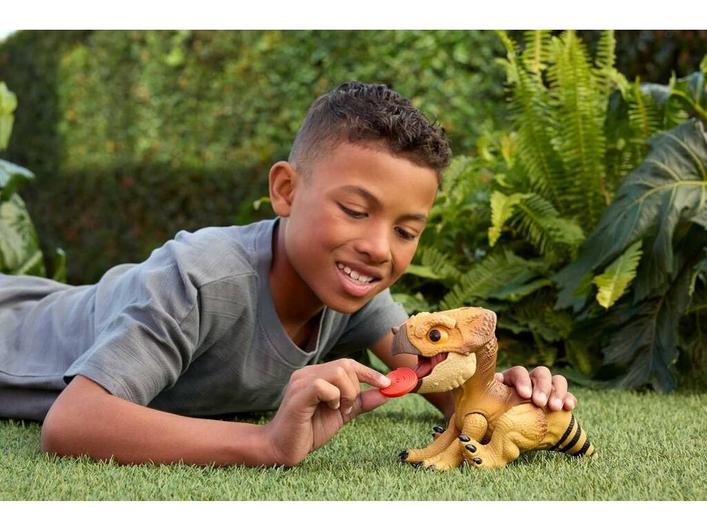 Jurassic World Rebirth Figura Aquilops Dolores Protetor Primordial de 23 cm com Sons