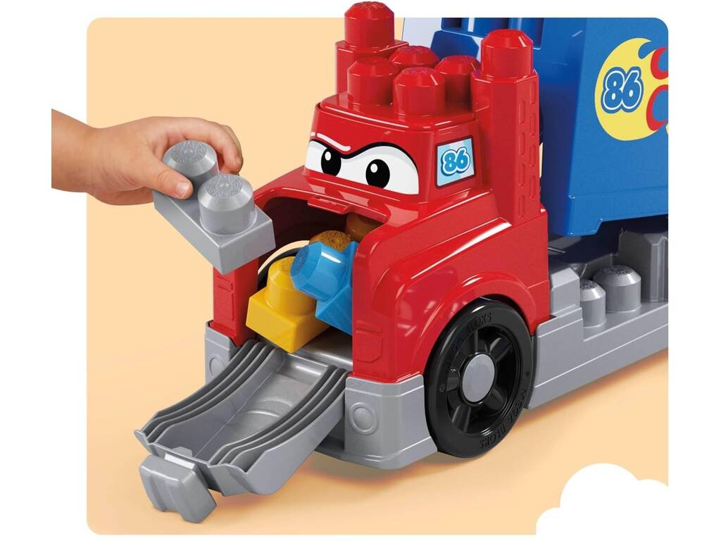 MegaBloks Camião Corridas e Construção com 2 Carros e 19 Blocos