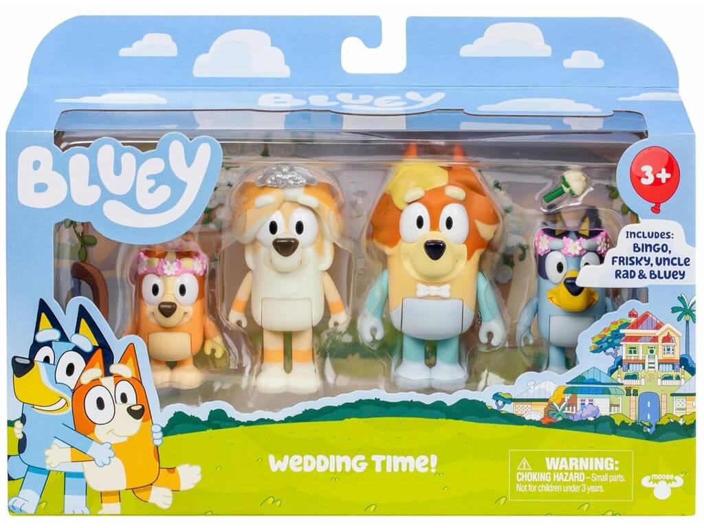 Bluey Pack de 4 figurines