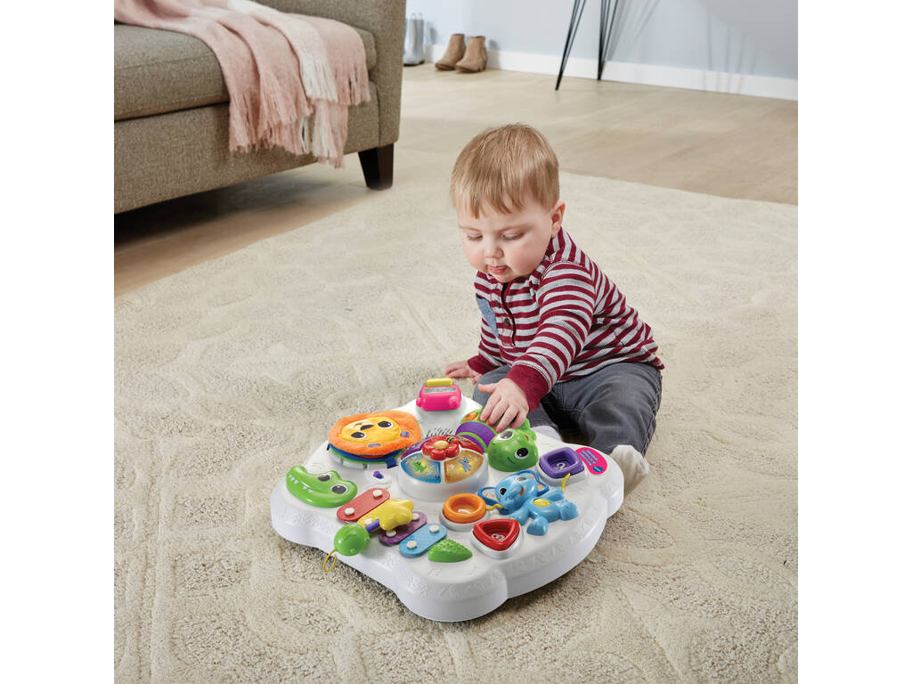 Table d'activités sensorielles pour enfants rose