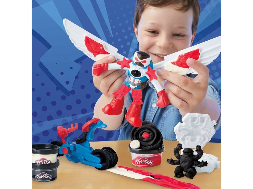 Playdoh Marvel Set Moto Cortadora del Capitán América