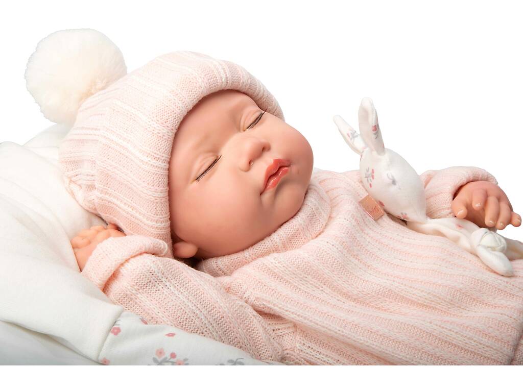 Muñeca Bebé Reborn Daira de 45 Cm con Cojin y Dou Dou