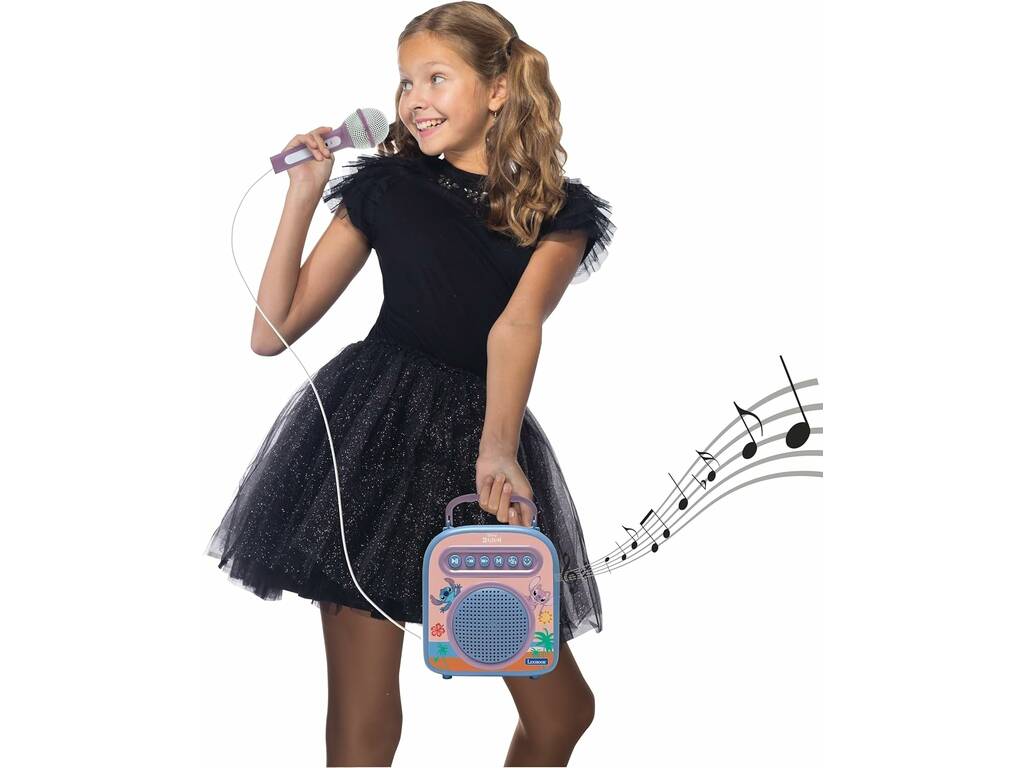 Enceinte Bluetooth Disney Stitch Karaoké avec 2 microphones