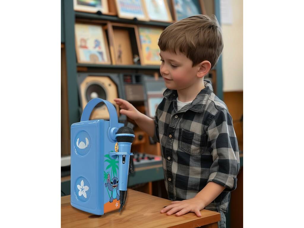 Disney Stitch Altavoz Luminoso Bluetooth con Micrófono