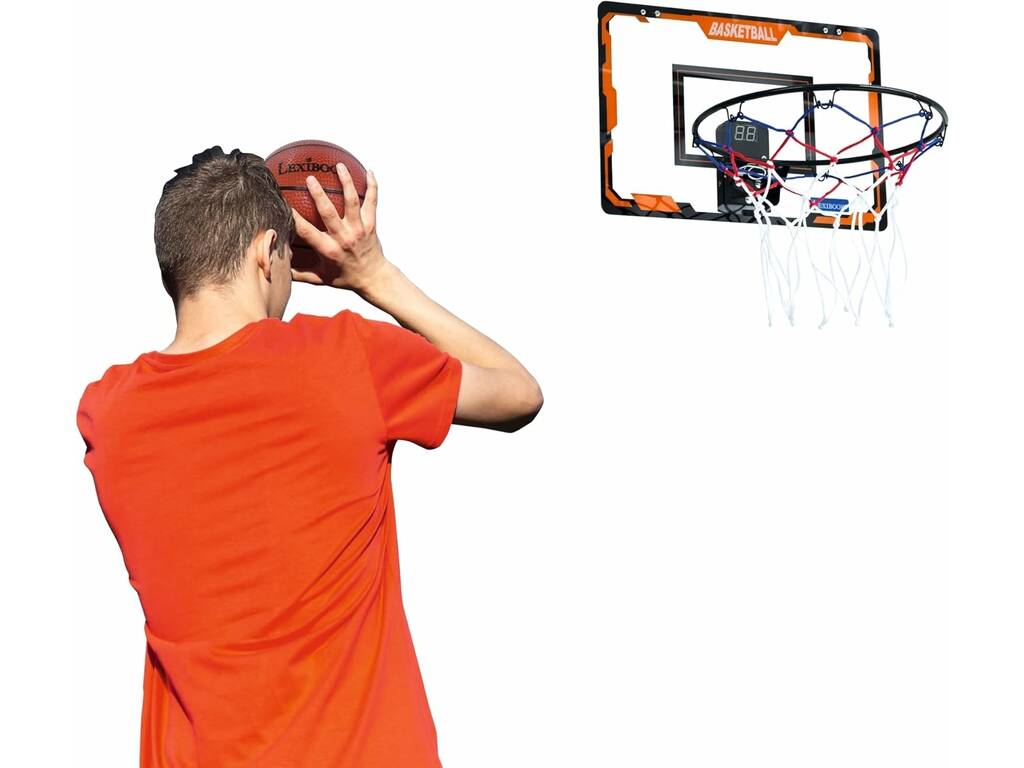 Panier de basket interactif avec compteur de points, effets sonores et ballon