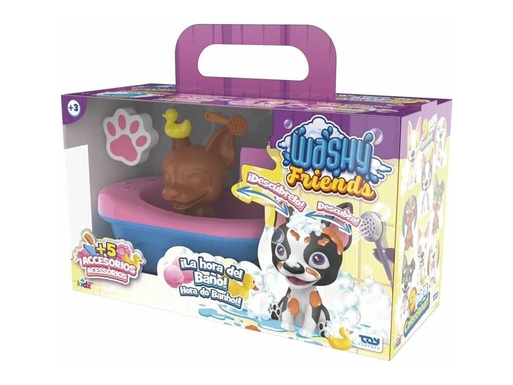 Washy Friends Pack Figura con Bañera y Accesorios