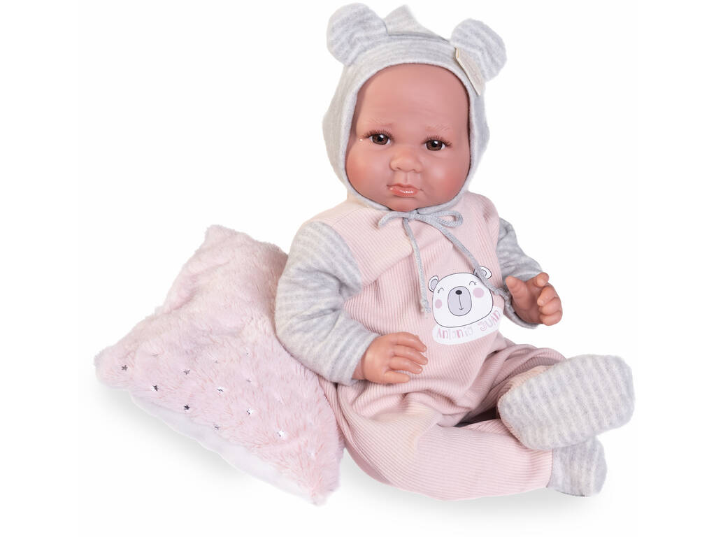 Poupée nouveau-né Luca Glows at Night 42 cm avec coussin
