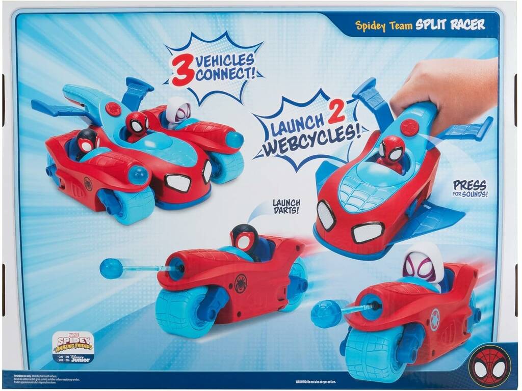 Marvel Spidey And His Amazing Friends Equipo de Spidey Split Racer