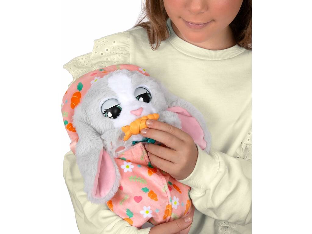 Lapin en peluche interactif Baby Paws avec sons