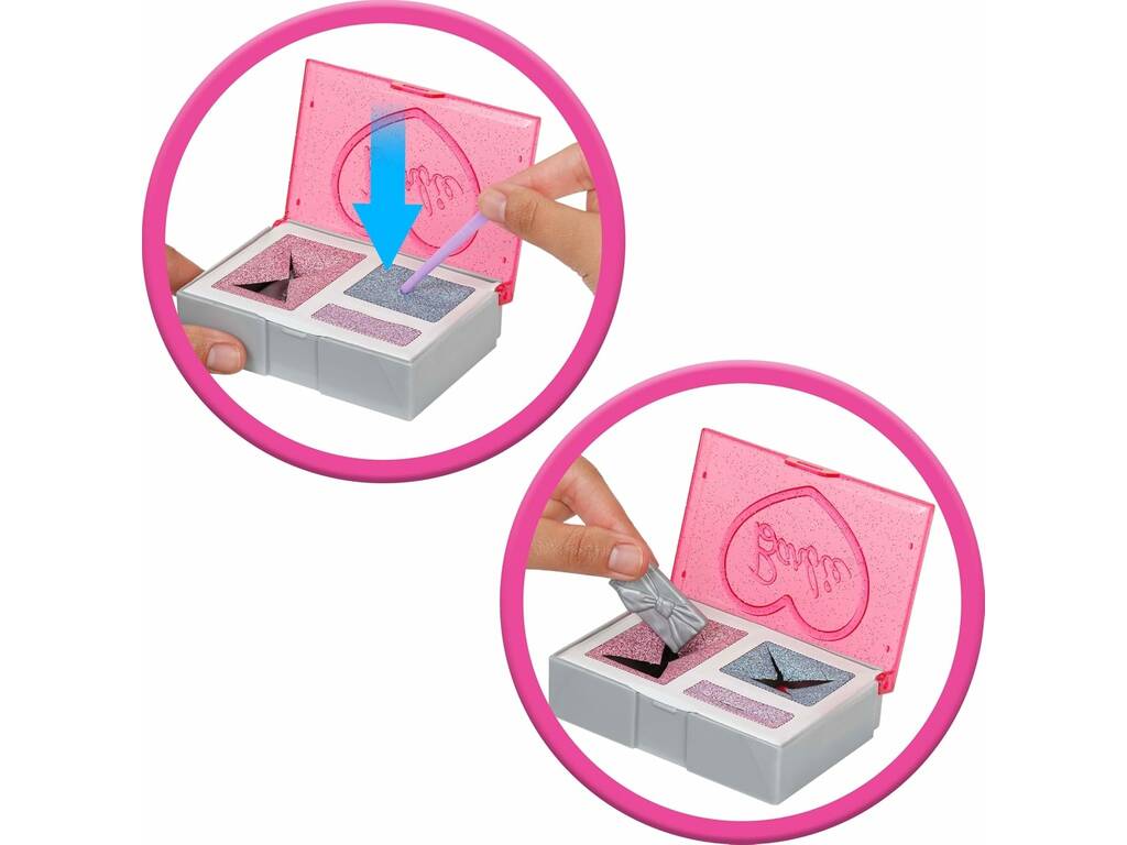 Barbie Party Unboxed Poupée avec palette rose et 10 surprises