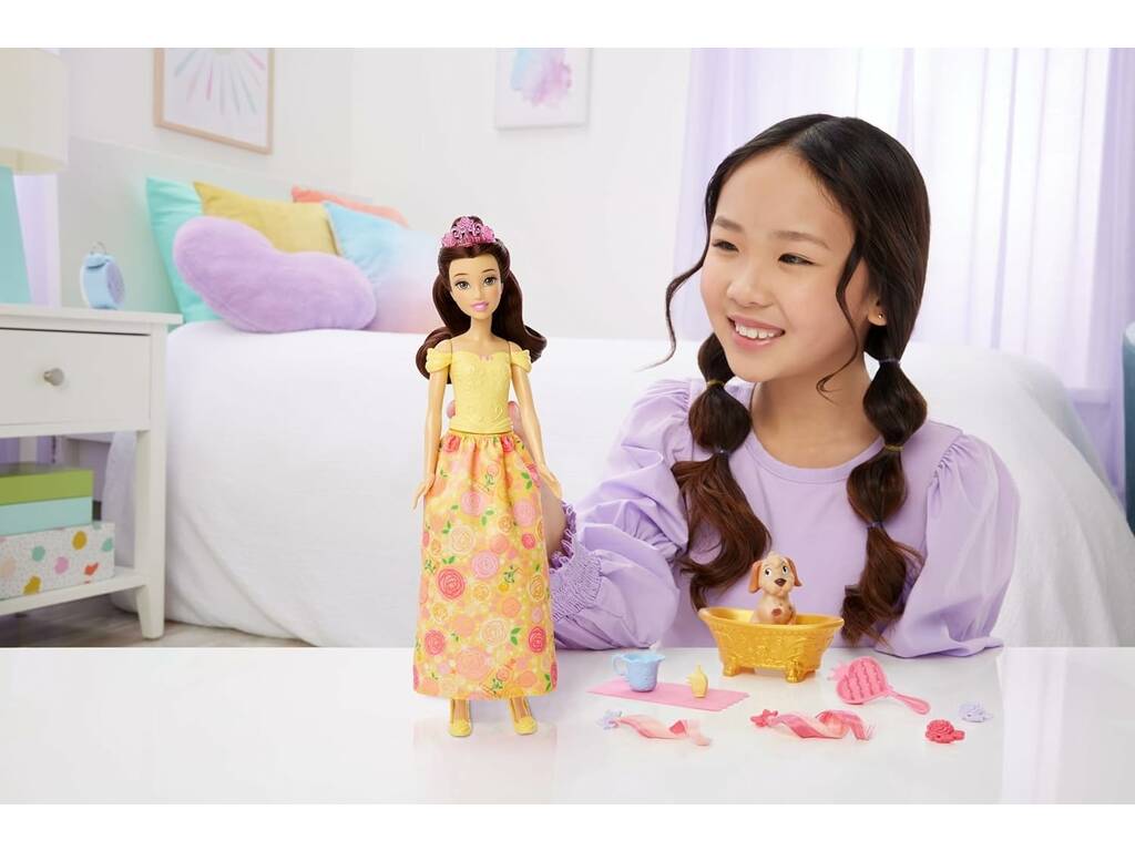 Poupées Disney Princesse Belle et Mascotte de bain