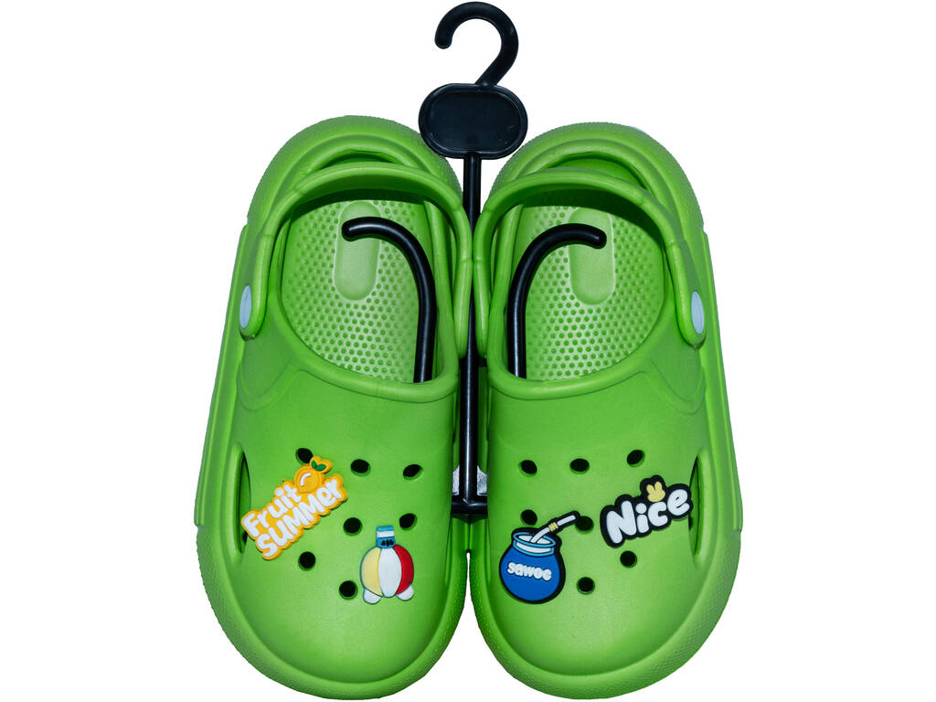 Sabots perforés EVA pour enfants, vert, taille 26