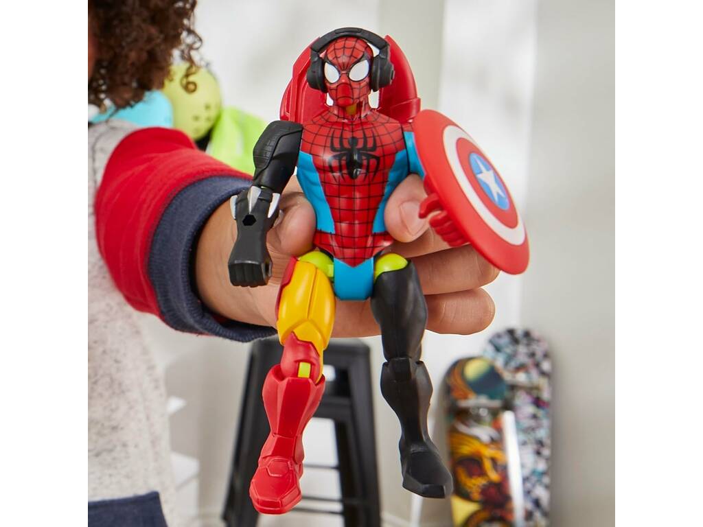 Marvel MixMashers Figura Básica Spiderman con Accesorios