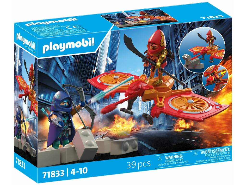 Playmobil Herói com Drone Contra Ninja Malvado