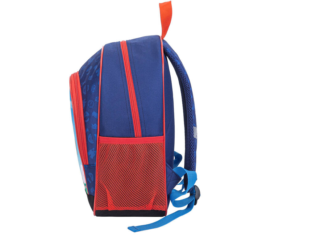 Super Mario Mochila Escolar com Bolsos de 37x27x17 cm