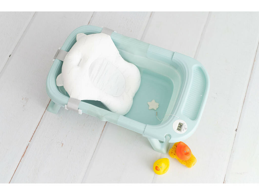 Baignoire pliante bleue avec hamac