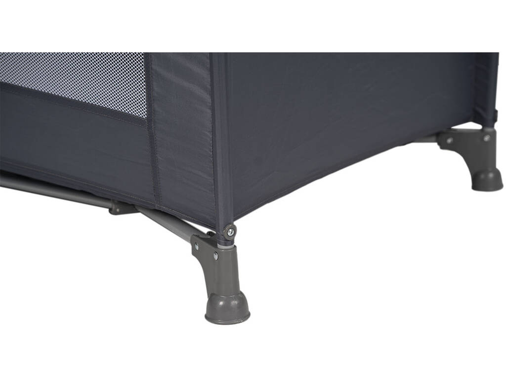 Lit de voyage basique gris foncé 79 x 66 x 126 cm
