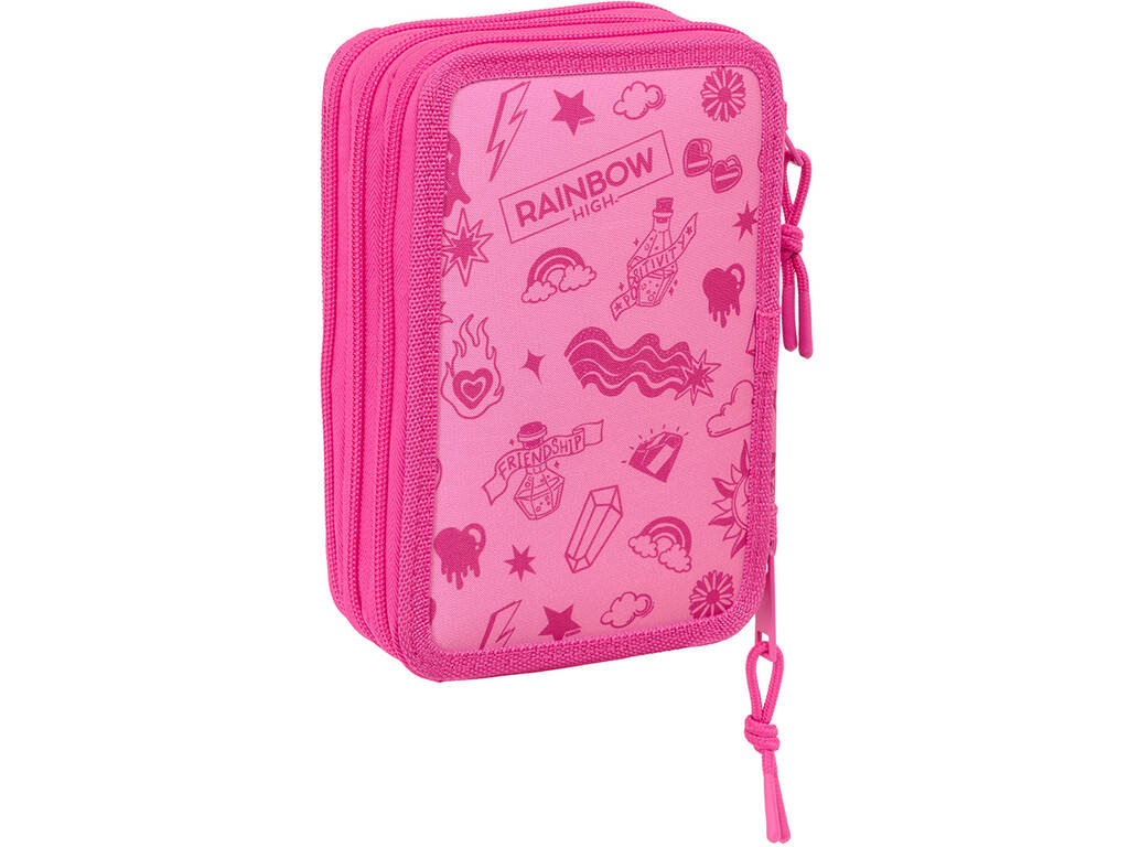Trousse à crayons triple 37 pièces Rainbow High Shine