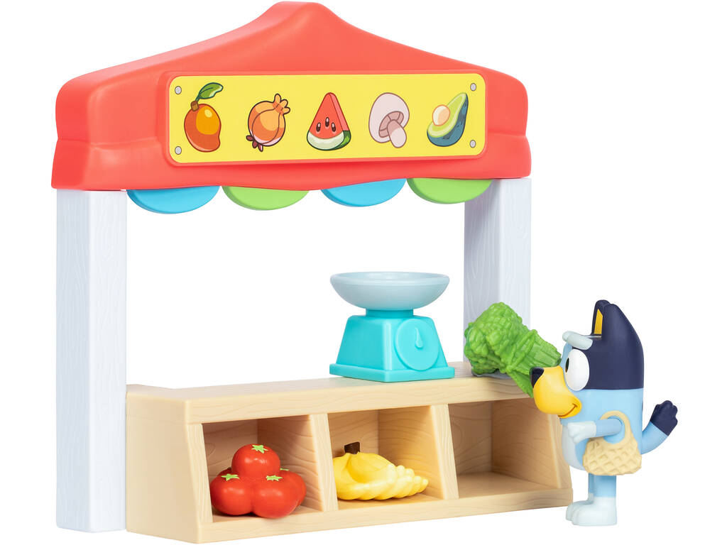 Bluey Set Mini Playset con Figura y Accesorios