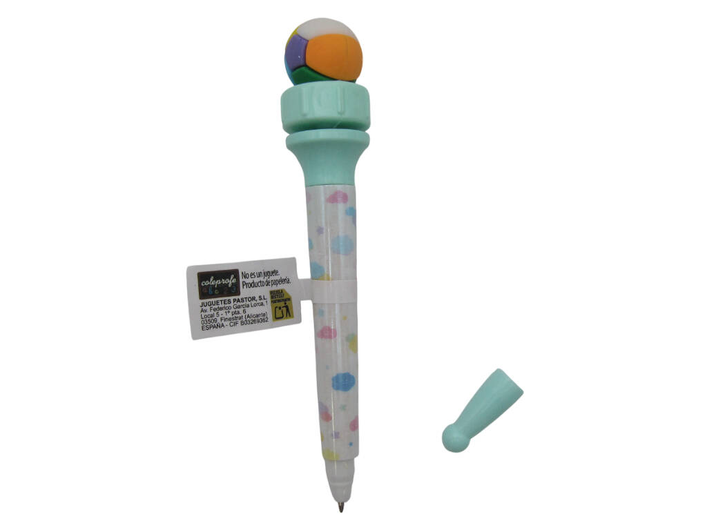 Stylo à bille bleu avec bille roulante de 15,5 cm