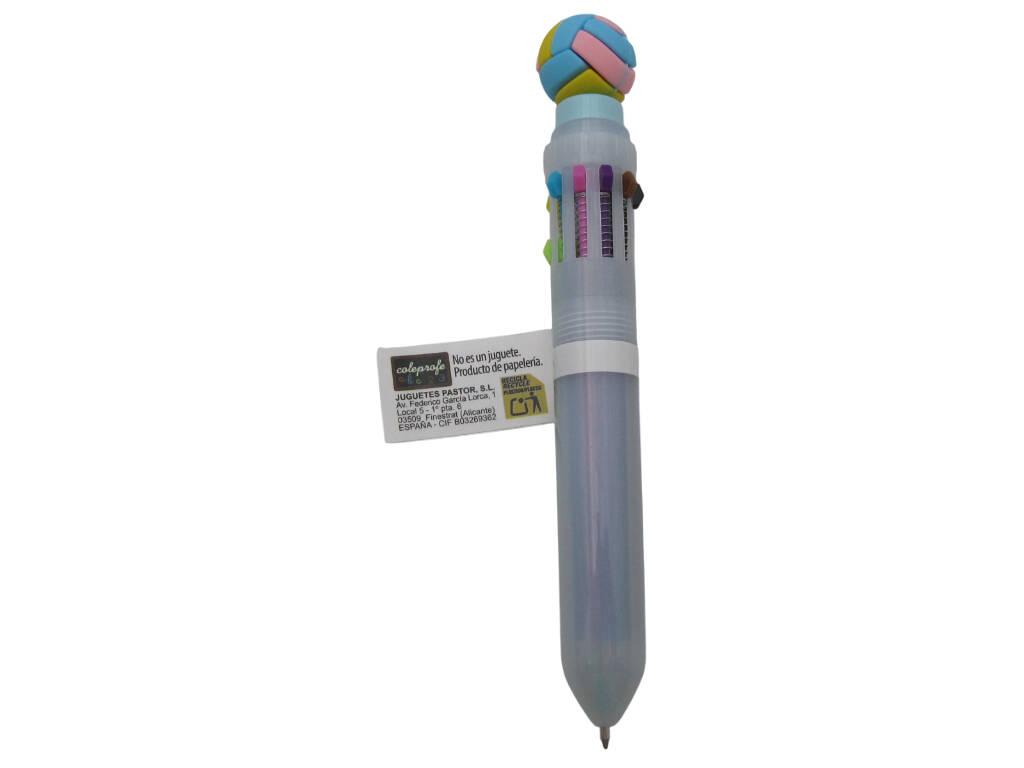 Stylo à bille 10 couleurs avec bille rotative de 15,5 cm