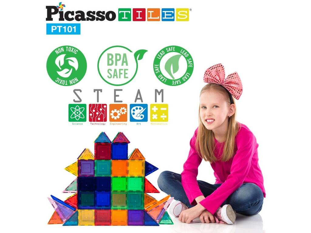 Picasso Tiles Blocs magnétiques 101 pièces