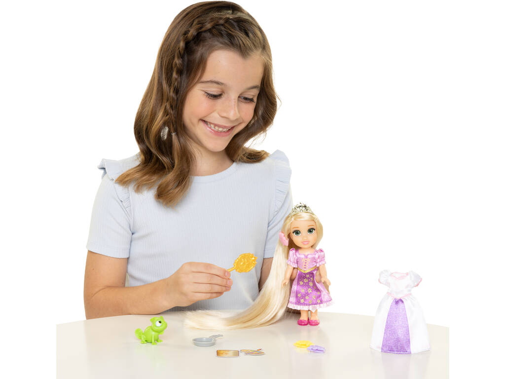 Poupée Disney Princess Raiponce de 15 cm avec Pascal et accessoires
