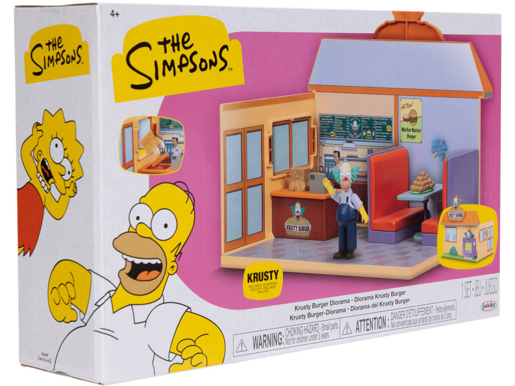 The Simpsons Diorama Krusty Burger con Figura Krusty