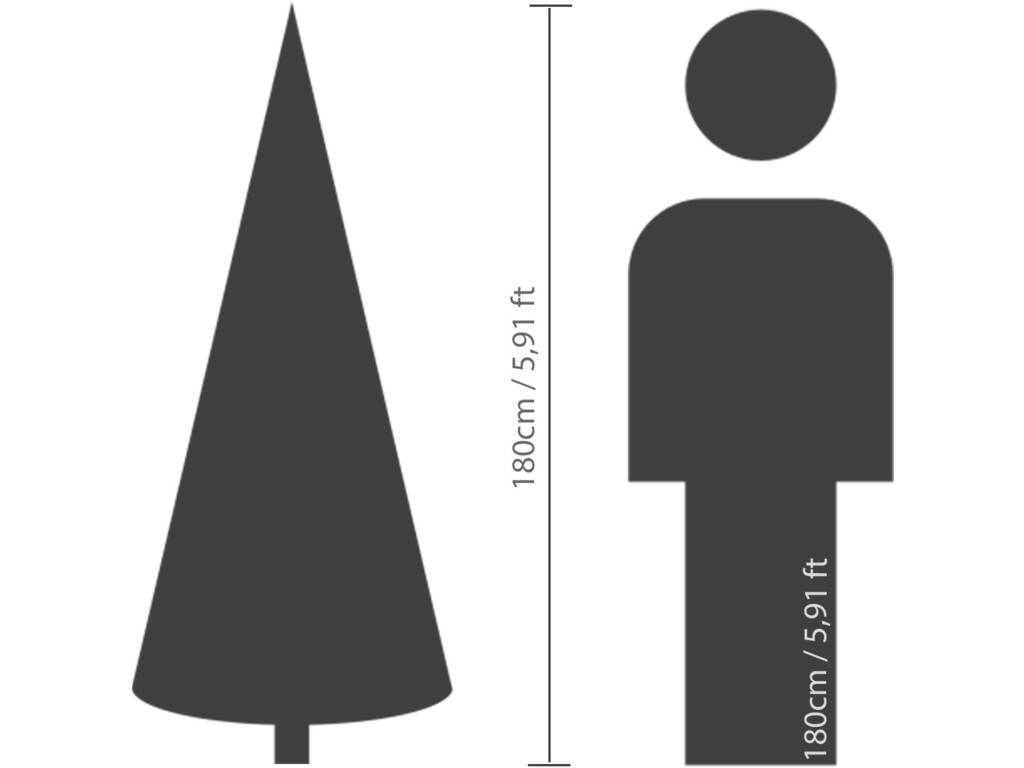 Sapin de Noël Imperial Vert de 180 cm avec 525 branches Everlands