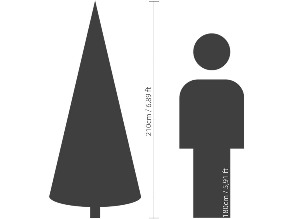 Sapin de Noël Imperial Vert de 210 cm avec 770 branches Everlands