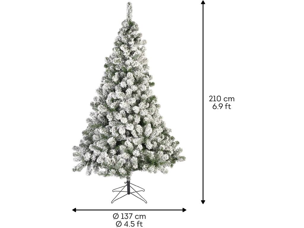 Sapin de Noël Imperial Nevado de 210 cm avec 770 branches Everlands