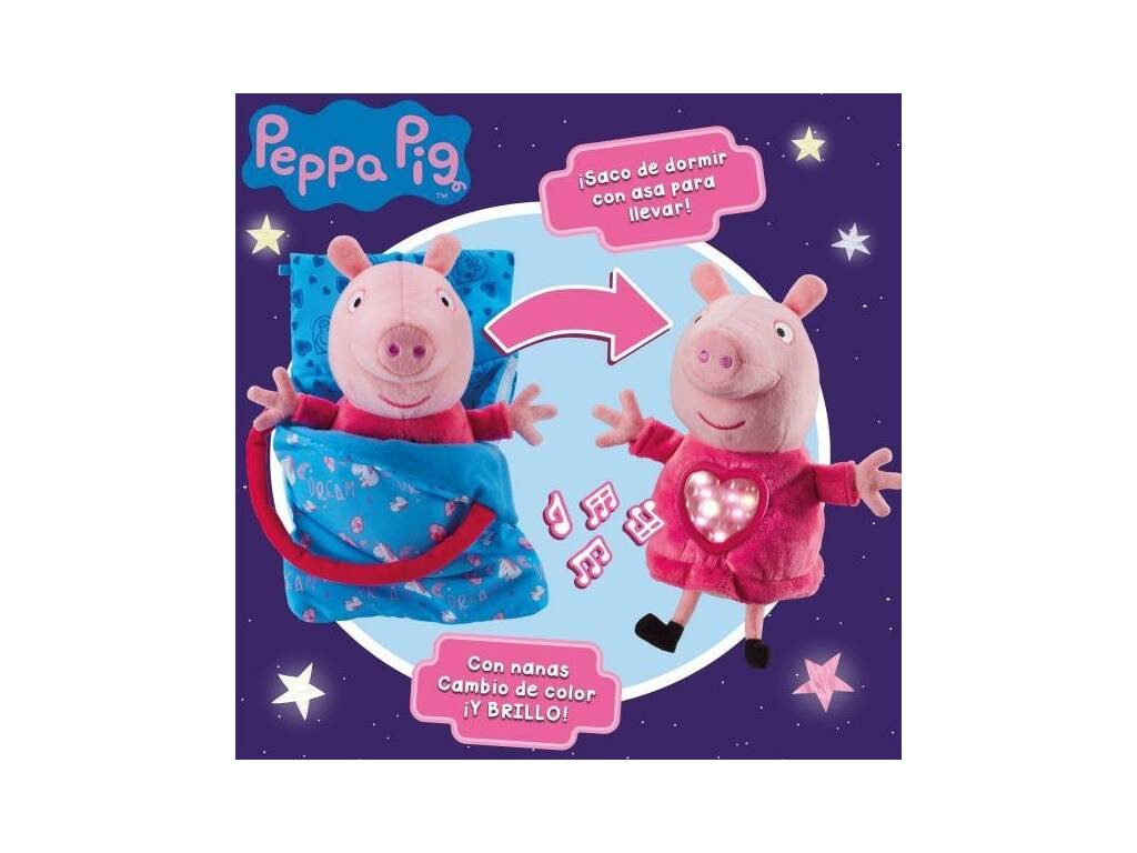 Peppa Pig Peluche Fiesta de Pijamas de 20 cm con Luz y Sonidos