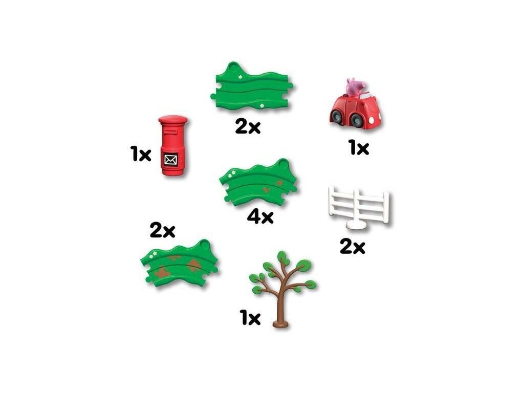 Peppa Pig Circuit Voiture rouge de Peppa