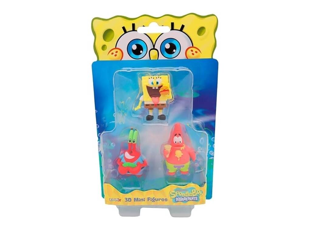 Bob l'éponge Pack 3 mini figurines de 5 cm